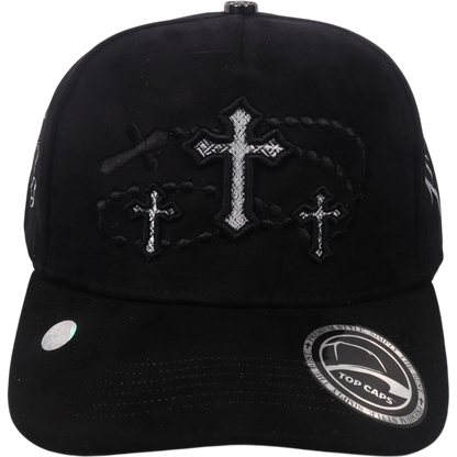 Gorra Top Caps de Gamuza Premium "White Cross" Streetwear con Actitud-004