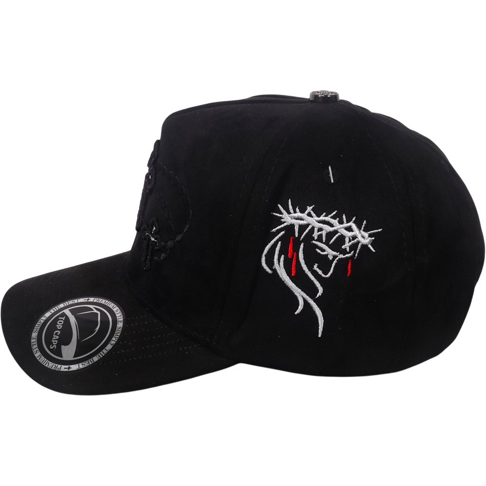 Gorra Top Caps de Gamuza Premium "White Cross" Streetwear con Actitud-004