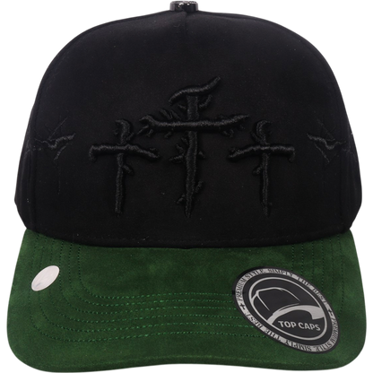 Gorra Top Caps de Gamuza Premium "Tres cruces de diseño espinado"-003
