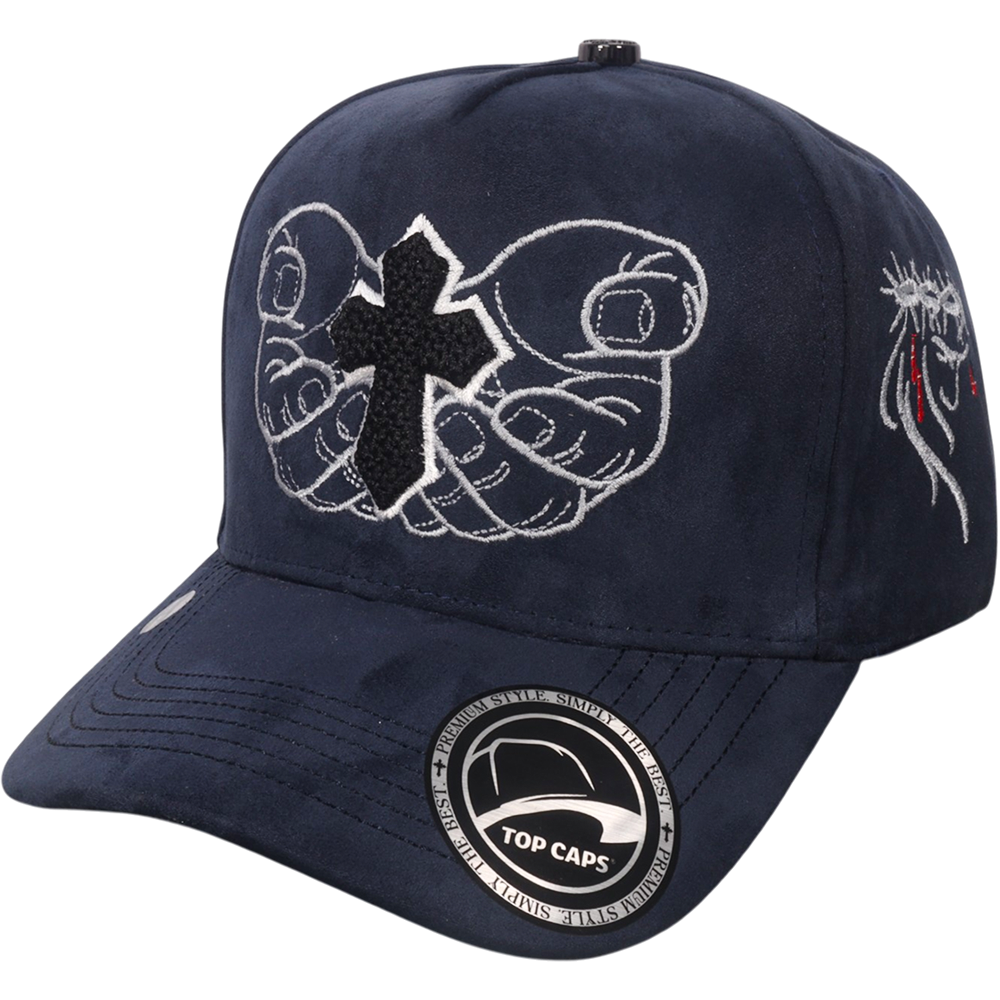 Gorra Top Caps de Gamuza Premium "Holy Hands"  Exclusividad y Estilo Urbano-002