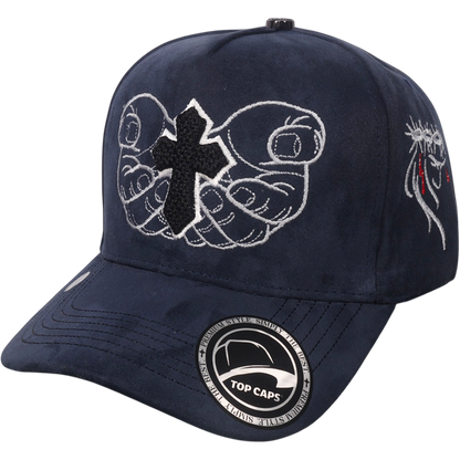 Gorra Top Caps de Gamuza Premium "Holy Hands"  Exclusividad y Estilo Urbano-002
