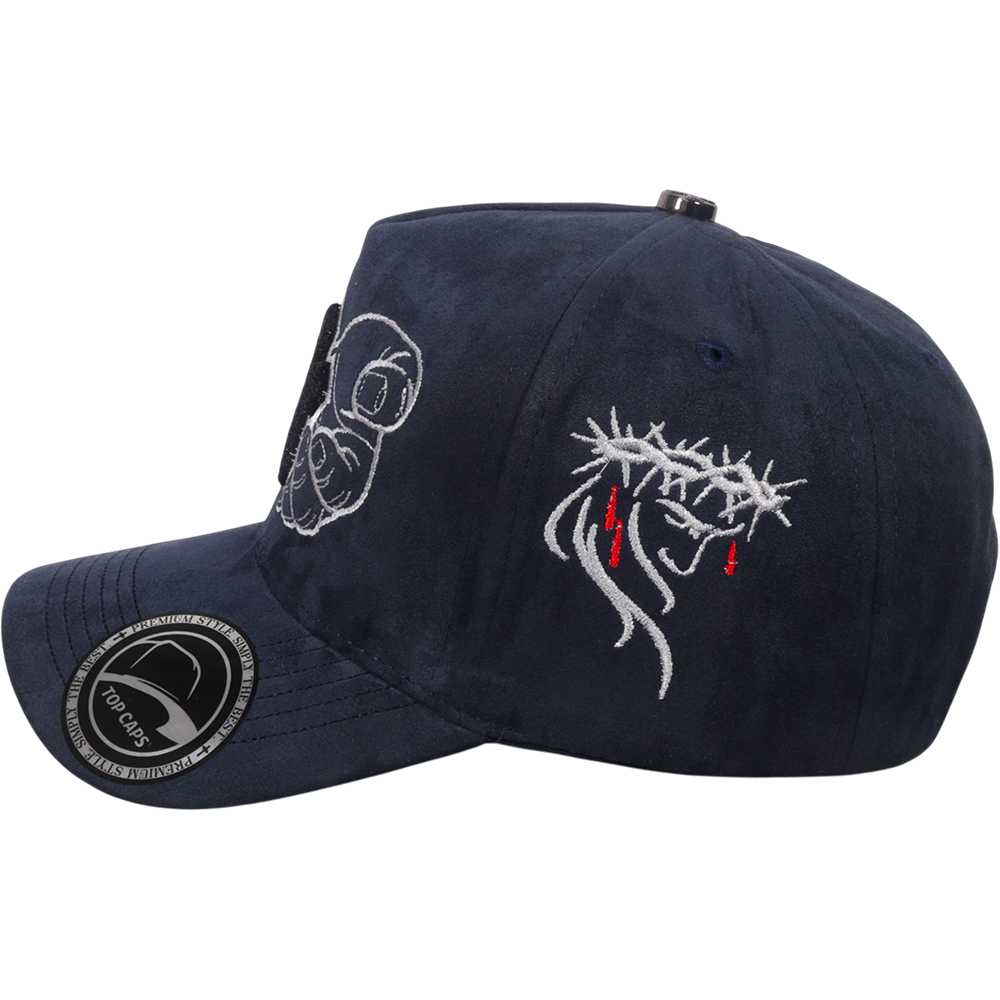 Gorra Top Caps de Gamuza Premium "Holy Hands"  Exclusividad y Estilo Urbano-002