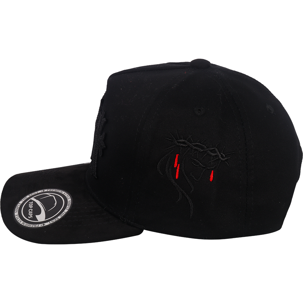 Gorra Top Caps de Gamuza en visera "Elegancia Urbana en Negro Total"-026