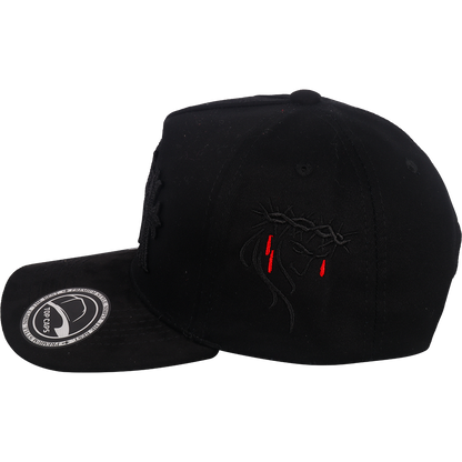 Gorra Top Caps de Gamuza en visera "Elegancia Urbana en Negro Total"-026