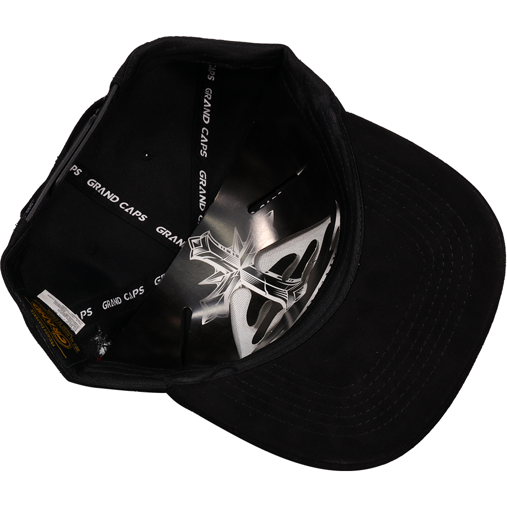 Gorra Top Caps de Gamuza en visera "Elegancia Urbana en Negro Total"-026