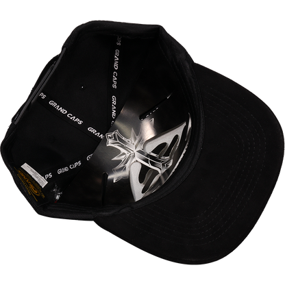 Gorra Top Caps de Gamuza en visera "Elegancia Urbana en Negro Total"-026