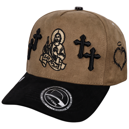 Gorra Top Caps de Gamuza Premium "San Judas Tadeo BITONO"  Exclusividad y Estilo Urbano-021