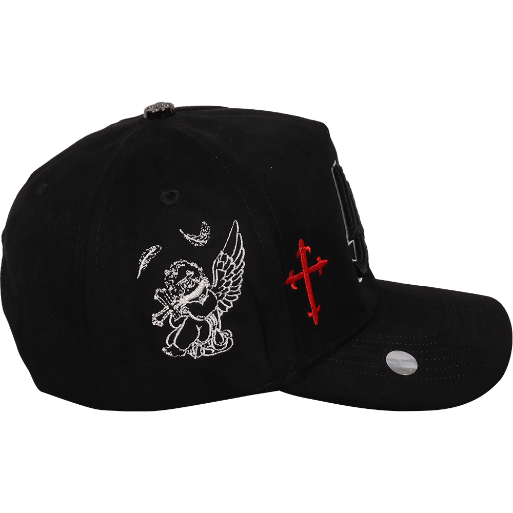 Gorra Top Caps de Gamuza en visera ""LA" Gothic Style – Edición Cruces Total"-018