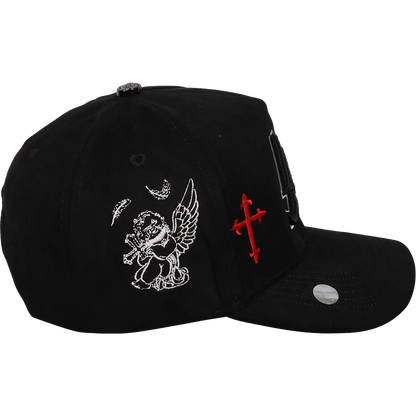 Gorra Top Caps de Gamuza en visera ""LA" Gothic Style – Edición Cruces Total"-018