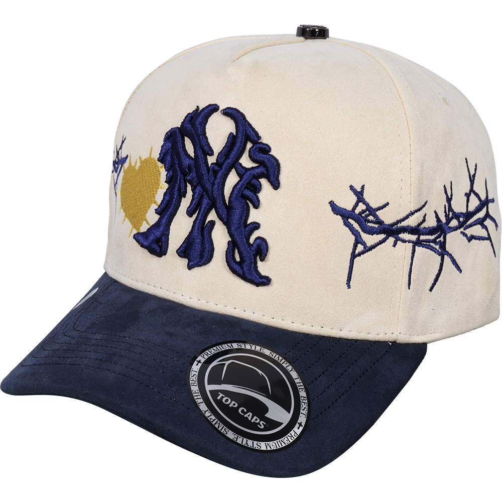 Gorra Top Caps de Gamuza Premium "NY Gothic Heart"-TOP017B