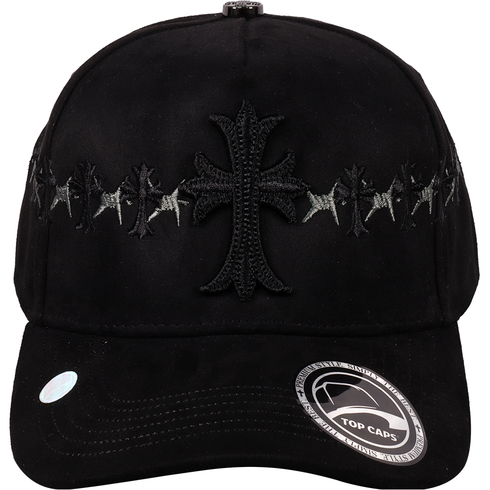 Gorra Top Caps de Gamuza Premium "Bordado Gótico y Pura Actitud"-012
