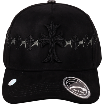 Gorra Top Caps de Gamuza Premium "Bordado Gótico y Pura Actitud"-012