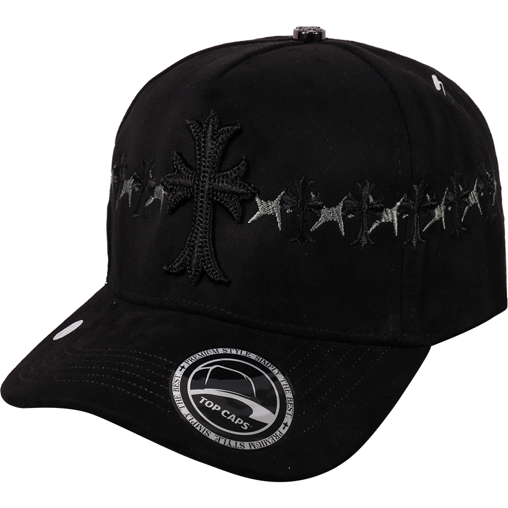 Gorra Top Caps de Gamuza Premium "Bordado Gótico y Pura Actitud"-012