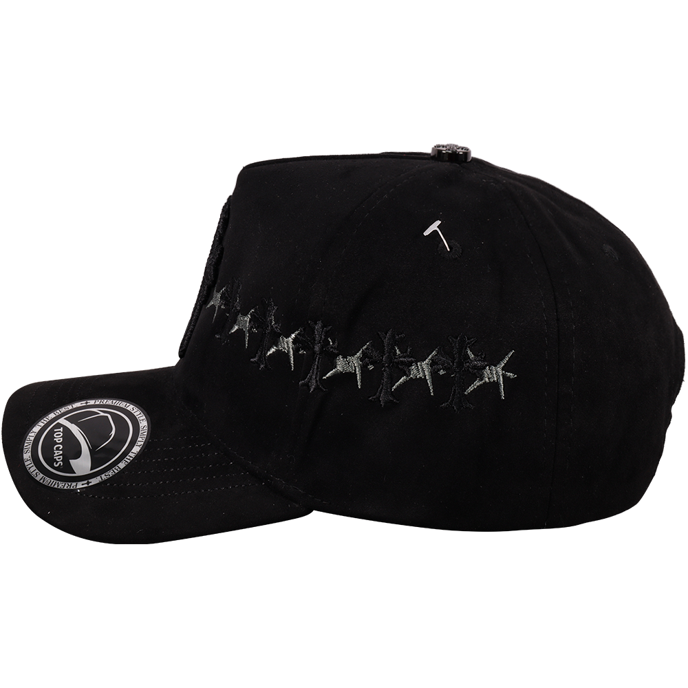 Gorra Top Caps de Gamuza Premium "Bordado Gótico y Pura Actitud"-012