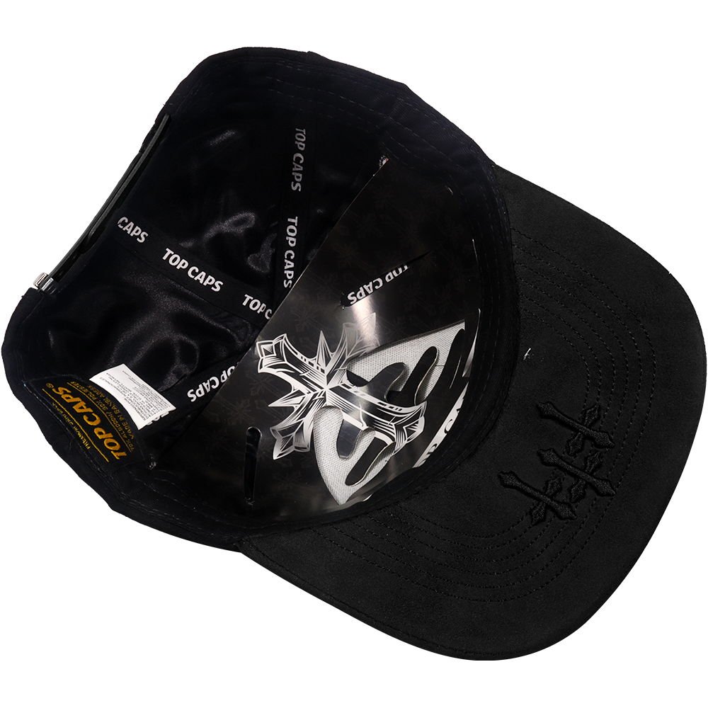 Gorra Top Caps de Gamuza Premium "Bordado Gótico y Pura Actitud"-012