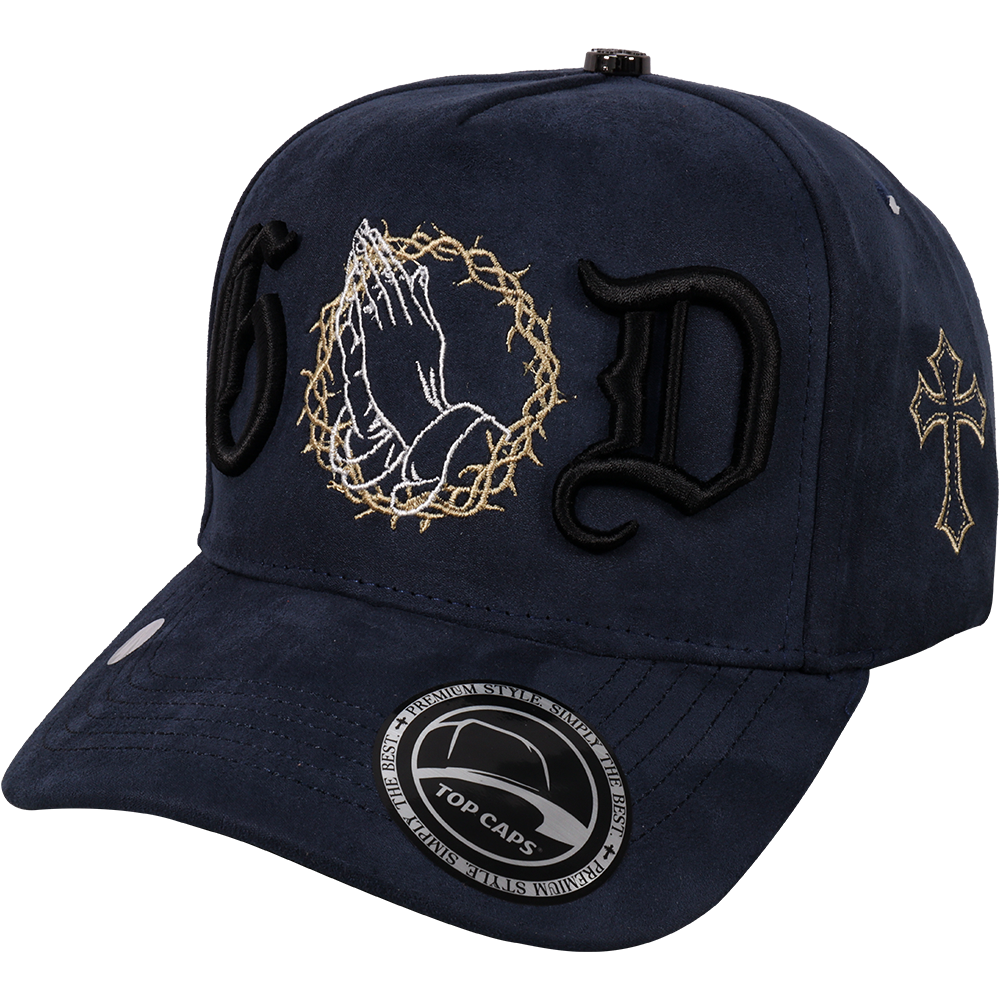 Gorra Top Caps de Gamuza Premium "G.O.D"  y Estilo Snapback-022