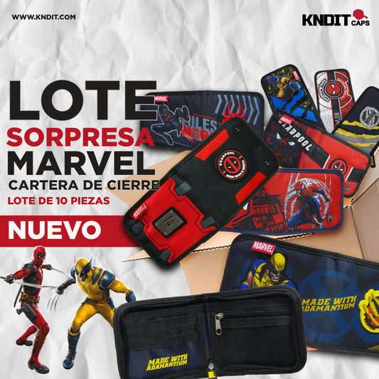 Lote Cartera de cierre Marvel Comics tela poliester ( Lote 10 pzas ) LT105