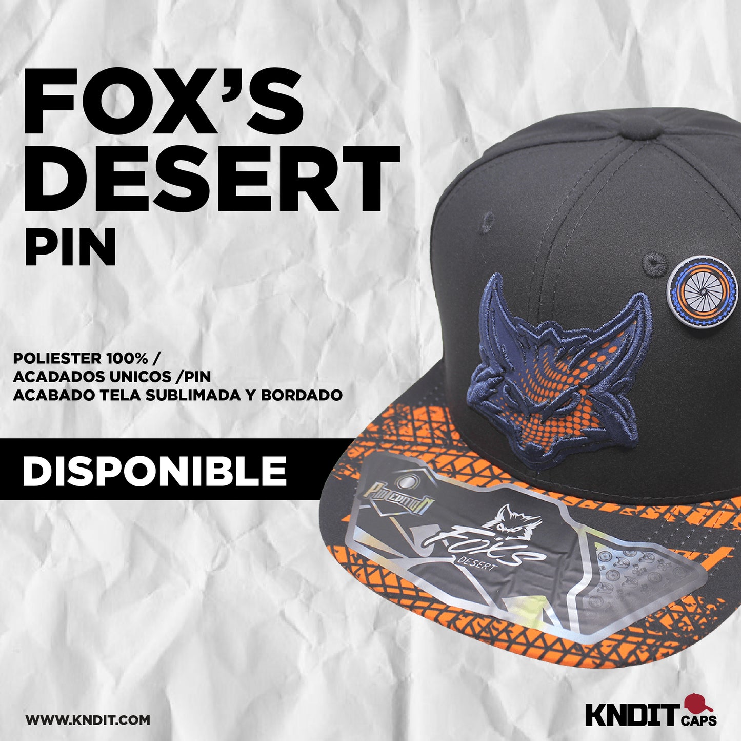 Gorra " FOX'S DESERT " Pin y Bordados 06