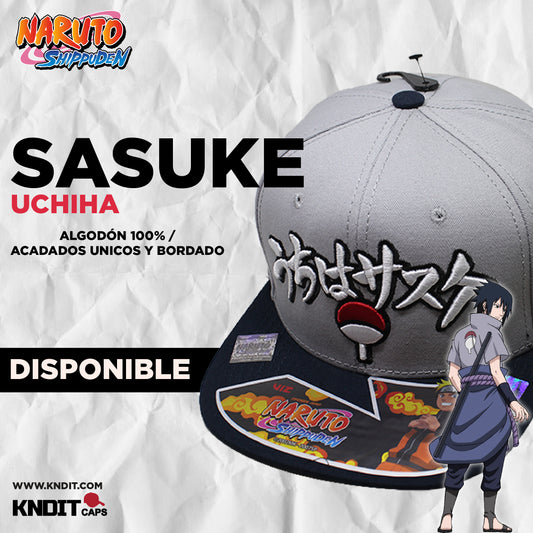 Gorra Sasuke Uchiha Logo Bordado 100% Algodón 08
