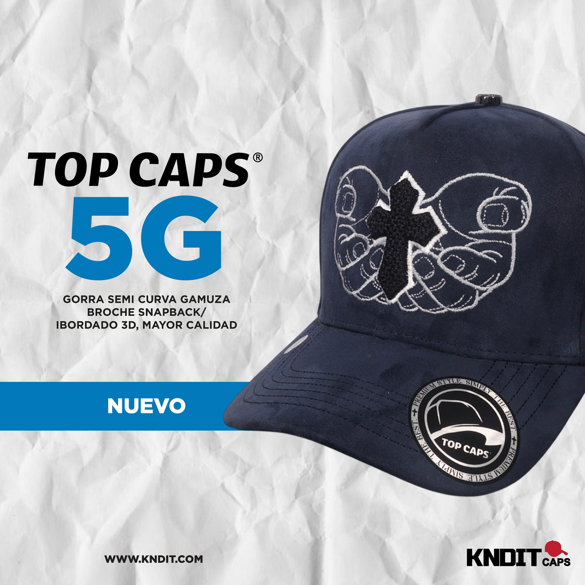 Gorra Top Caps de Gamuza Premium "Holy Hands"  Exclusividad y Estilo Urbano-002