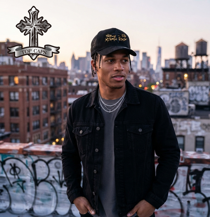 Gorra Top Caps de Gamuza Premium "Crown & Cross"  y Edición Urbana Exclusiva-011