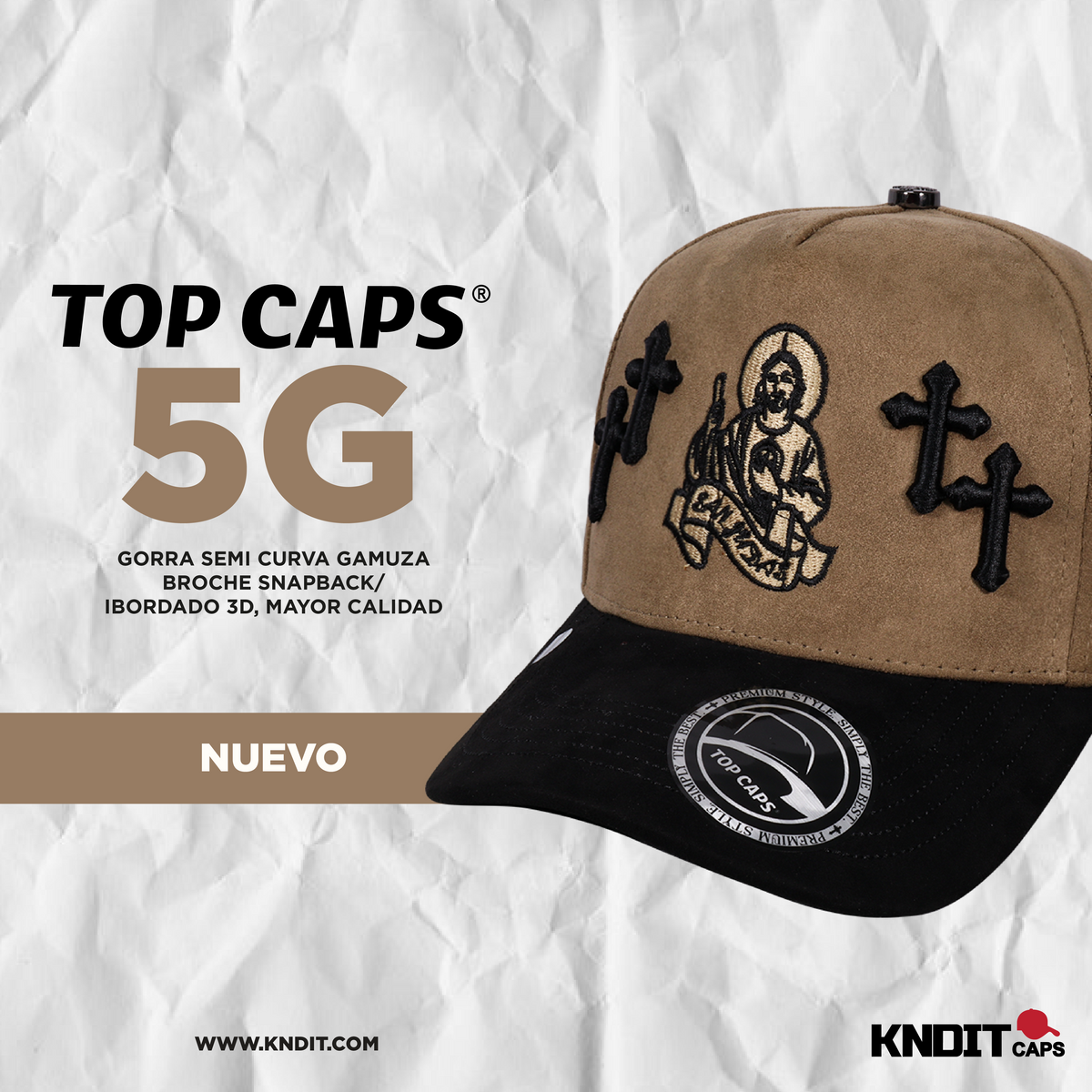 Gorra Top Caps de Gamuza Premium "San Judas Tadeo BITONO"  Exclusividad y Estilo Urbano-021