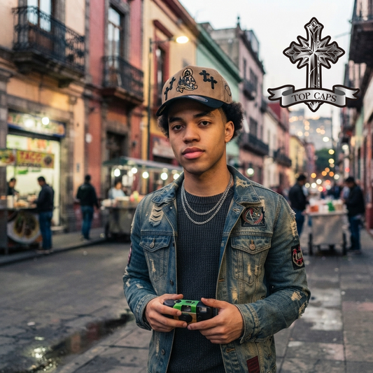 Gorra Top Caps de Gamuza Premium "San Judas Tadeo BITONO"  Exclusividad y Estilo Urbano-021