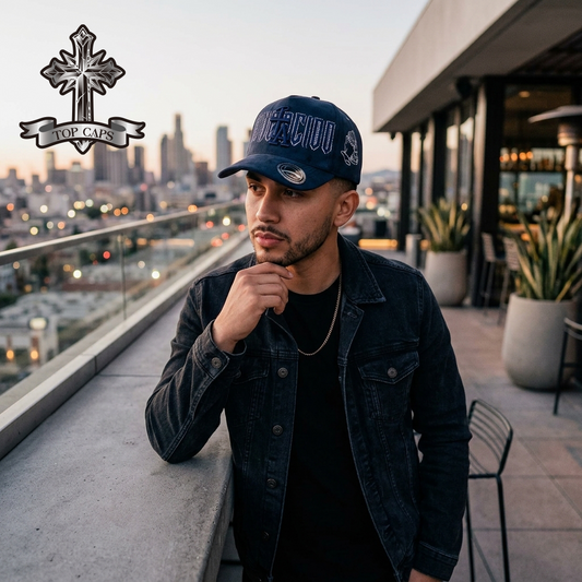 Gorra Top Caps de Gamuza Premium "Bendecído"  Exclusividad y Estilo Urbano-024