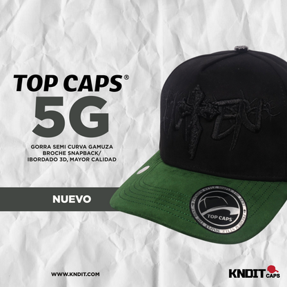 Gorra Top Caps de Gamuza Premium "Daga Central"-025