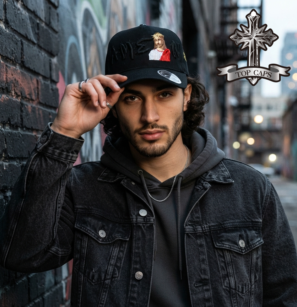 Gorra Top Caps de Gamuza Premium "AMEN" Bordado Religiosa y Estilo Snapback-027