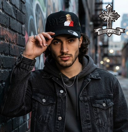 Gorra Top Caps de Gamuza Premium "AMEN" Bordado Religiosa y Estilo Snapback-027