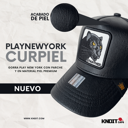 Gorra Animales "PLAYCURPIEL" Acabado de Piel